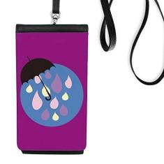 Imagem de Bolsa tipo carteira para celular com estampa de chuva, chuva, chuva, pingo, bolso preto