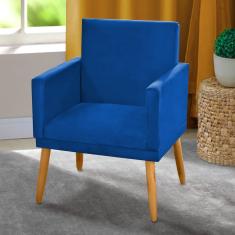 Imagem de Poltrona Decorativa Nina Suede  Royal com Rodapé