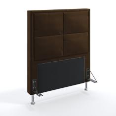 Imagem de Cabeceira Maia 90 Para Cama de Solteiro Sued Marrom Aradecor