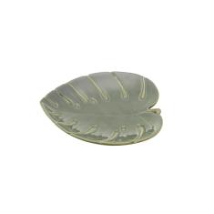 Imagem de Prato Decorativo de Ceramica Costela de Adao Leaf Verde 4330 Lyor