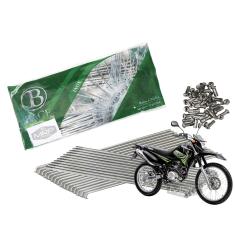 Imagem de Jogo de Raios Aço Inox Polido 4mm Bace Dianteiro Xtz 125