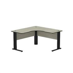 Imagem de Mesa para Escritório em L Etp 1313 Maxxi Nogueira Casa Blanca/preto