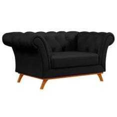 Imagem de Sofá Para Sala De Estar 150cm 1 Lugar Base Madeira Império C-05 Corano