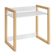 Imagem de Mesa Infantil Zoe Branco Fosco/madeira Natural - Reller Móveis Branco Fosco/madeira Natural
