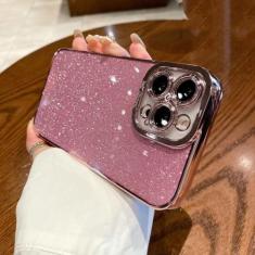 Imagem de Capa de silicone com brilho quadrado luxuoso para iPhone 14 13 12 Mini 11 Pro Max X XR XS 7 8 Plus SE2022 Capa de lantejoulas macias, rosa, para iPhone 14