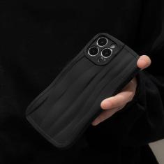 Imagem de Capa de telefone de silicone macio para iphone 13 14 12 11 pro max x xs xr doces cor capa traseira para iphone 14plus, preto, para iphone 12pro max