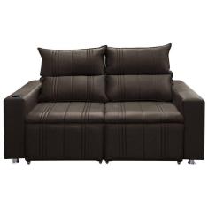 Imagem de Sofá 2 Lugares Reclinável Madri Suede Shop Das Cabeceiras Marrom