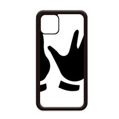 Imagem de Capa com desenho de dois gestos para iPhone 11 Pro Max para Apple Mobile Case