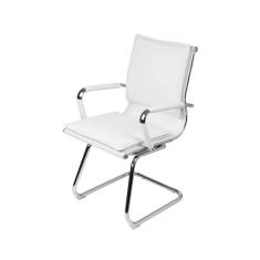 Imagem de Cadeira de Escritório Estofada em Corino Fixa 3304 OR Design Branca