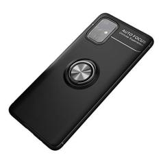 Imagem de SORAKA Capa para Samsung Galaxy A71 5G com suporte para anel Capa Slim Fit de TPU macio Capa Samsung Galaxy A71 5G com placa de metal para suporte magnético de telefone para carro