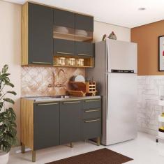 Imagem de Cozinha Modulada Compacta 2 Peças 6 Portas 2 Gavetas sem Tampo com Vid