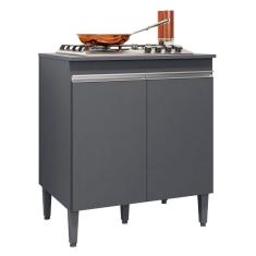 Imagem de Balcão Para Cooktop Andréia 2 Portas Cinza Ajl