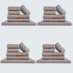 Imagem de Jogo De Toalhas 24 Pçs Coleção Dubai 100% Algodão Cinza