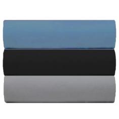 Imagem de Kit 3 Lençol de Malha King C/Elástico 100% Algodão Rubi (KIT 2)