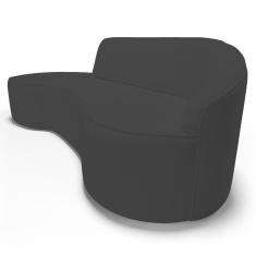 Imagem de Sofá Living 4 Lugares 280cm Braço Direito Mozart D06 Sintético Cinza - Mpozenato