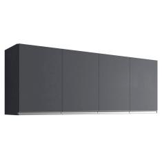 Imagem de Armário Aéreo 160cm 4 Portas Andréia Cinza - Ajl Móveis