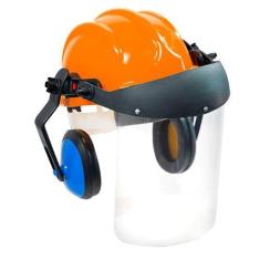 Imagem de Capacete Proteção Com Abafador Completo Motosserra Roçadeira - Plastco