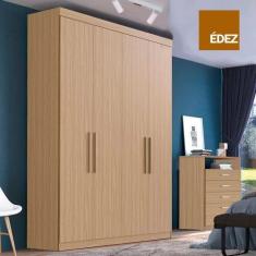 Imagem de Guarda-Roupa Solteiro 4 Portas Édez Ash, Cedro - Herval