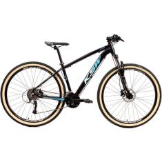 Imagem de Bicicleta Aro 29 Ksw Xlt 27v Freio Hidráulico K7 Garfo Trava Pneu Faixa - Preto/azul Tam.15
