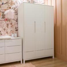 Imagem de Guarda Roupa Infantil Quater Linha Cozy Branco Fosco