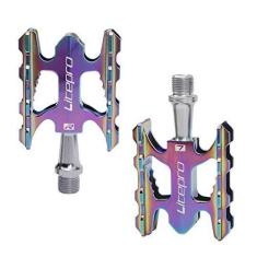Imagem de bicicleta, 1 par mountain bike, pedal universal 1,4 cm leve liga alumínio DU para bicicleta Road Mountain BMX MTB
