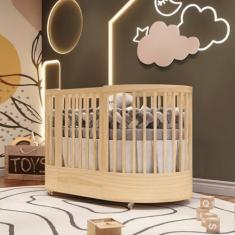 Imagem de Berço Mini Cama 3 Em 1 Wave Com Colchão Maior Natural