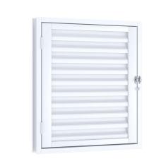 Imagem de Porta de Aço Alçapão 60x60cm com Porta Cadeado Riobras Branco