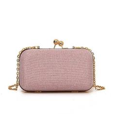 Imagem de JENAGREEN Bolsa feminina clutch com corrente, rosa