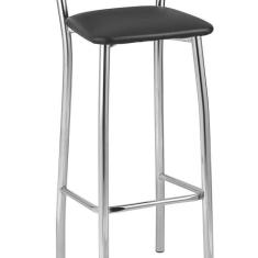 Imagem de Banqueta para Cozinha Zoe 31x88cm Cromado/Preto