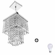 Imagem de Lustre Pendente De Cristal Acrilico Marrycrilic Com Lâmpada