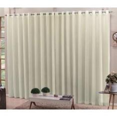 Imagem de Cortina Corta Luz 3,00m X 2,40m 100% Blackout Com Voil Palha Para Sala Ou Quarto Para Varão Simples.