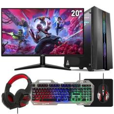 Imagem de Computador Pc Gamer Completo RGB Intel Core i5 8GB SSD 512GB Kit Gamer Com Headset Monitor 20" Strong Tech