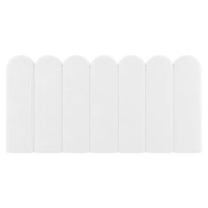 Imagem de Painel Cabeceira Cama Box Solteiro Lana 100cm Sintético Branco - Abmaza