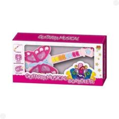 Imagem de Guitarra Musical Infantil Borboleta Com Luzes Dmt5380 - Dm Toys