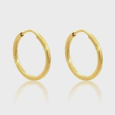 Imagem de Brinco Argola Ouro 18k Infantil 2º Furo 10mm