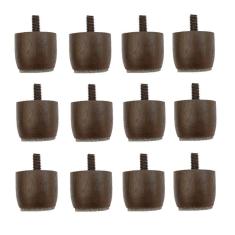 Imagem de Kit 12 Pés Cama Box Baú Marrom Mini Altura 3cm P- Queen King