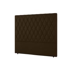 Imagem de Painel de Cama Box Estofada Solteiro Camponesa Plus Veludo Cacau - Simbal