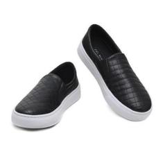 Imagem de Tênis Slip On Sapato Feminino Calce Fácil Tendência Casual e Confortável Diversos Modelos-Feminino