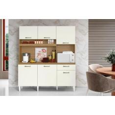 Imagem de Cozinha Compacta 6 Portas 1 Gaveta Siena Atacama Off White - Aramóveis
