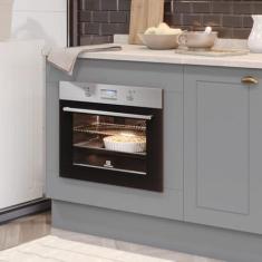 Imagem de Balcão Forno Embutir com Tampo Emily Espresso Móveis Cinza/Calcare