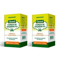 Imagem de Kit 2 Cloresil Cloreto Magnésio 500mg 100 Cápsulas Maxinutri