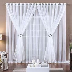 Imagem de Cortina 4 Mts Voal Sala Quarto para Varão Barata 