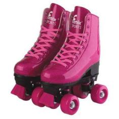 Move Patins Em Linha Ajustáveis Para Meninas Fast Rosa