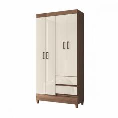 Imagem de Guarda Roupa Solteiro Com Pés Jequitiba Off White New Opção