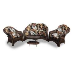 Imagem de Conjunto Naxos - 1 Sofá 2 Lugares + 2 Poltronas + 1 Mesa Centro - Rivi