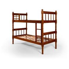 Imagem de Beliche 90 Cm Grade e Escada em Madeira Maciça Imbuia