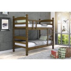 Imagem de Beliche Madeira Maciça Cor IMBUIA - Mundo Das Beliches