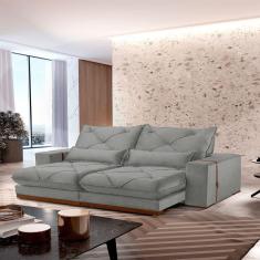 Imagem de Sofá Turim Linho 02 Módulos De 80cm B25cm Meu Sofá Online A230 Linho Cinza