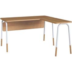 Imagem de Mesa Escrivaninha Em L 136 Cm 28001 Hanover Branco Artesano Hanover Branco