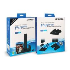Imagem de Base Vertical Para PlayStation 4 Dobe Universal PS4 - Slim - Pro C/ Cooler - Carregador Duplo - Stand Jogos